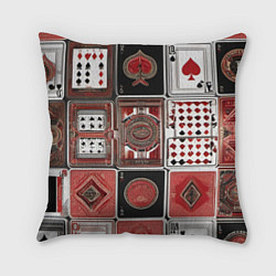 Подушка квадратная Покерный гений, цвет: 3D-принт