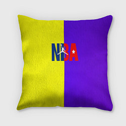 Подушка квадратная NBA sport полосы, цвет: 3D-принт