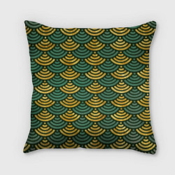Подушка квадратная Чешуя зелёного древесного дракона, цвет: 3D-принт
