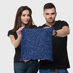 Подушка квадратная Джинсовый цвет текстура, цвет: 3D-принт — фото 2