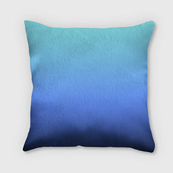 Подушка квадратная Голубой и черно-синий градиент, цвет: 3D-принт
