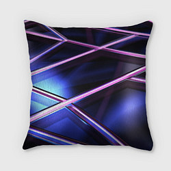 Подушка квадратная Фиолетовая геометрическая абстракция, цвет: 3D-принт