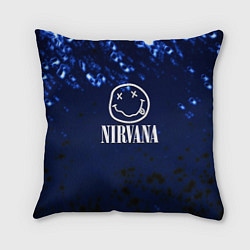 Подушка квадратная Nirvana рок краски, цвет: 3D-принт