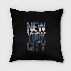 Подушка квадратная New York City - USA, цвет: 3D-принт