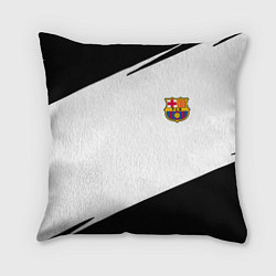Подушка квадратная Barcelona краски чёрные спорт, цвет: 3D-принт