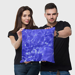 Подушка квадратная Синяя вода текстура, цвет: 3D-принт — фото 2