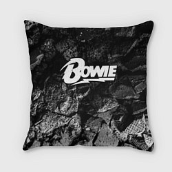 Подушка квадратная David Bowie black graphite