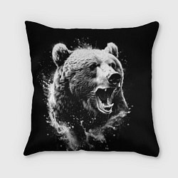 Подушка квадратная Медведь на охоте, цвет: 3D-принт