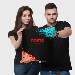 Подушка квадратная Poets of the fall краски брызги, цвет: 3D-принт — фото 2