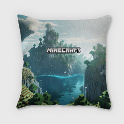 Подушка квадратная Minecraft logo map, цвет: 3D-принт