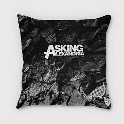 Подушка квадратная Asking Alexandria black graphite