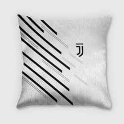 Подушка квадратная Juventus sport geometry, цвет: 3D-принт