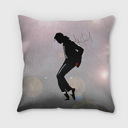 Подушка квадратная Майкл Джексон под прожекторами - с автографом, цвет: 3D-принт