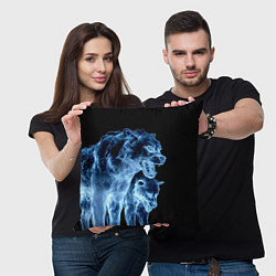 Подушка квадратная Волки призраки, цвет: 3D-принт — фото 2