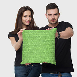 Подушка квадратная Светло-зелёный мозаика, цвет: 3D-принт — фото 2
