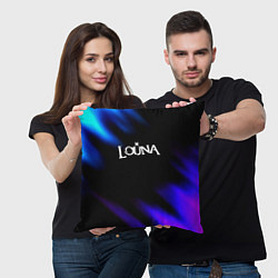 Подушка квадратная Louna neon bend, цвет: 3D-принт — фото 2