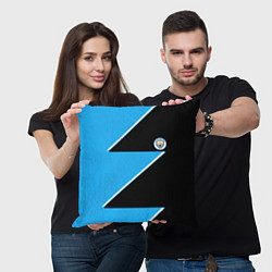 Подушка квадратная Manchester City geometry sport, цвет: 3D-принт — фото 2