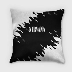 Подушка квадратная Nirvana текстура огонь, цвет: 3D-принт