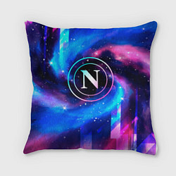 Подушка квадратная Napoli неоновый космос, цвет: 3D-принт