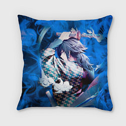 Подушка квадратная Гию Томиока из Клинка рассекающего демонов, цвет: 3D-принт