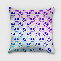 Подушка квадратная Marshmello pattern neon, цвет: 3D-принт