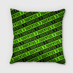 Подушка квадратная Juventus green pattern sport, цвет: 3D-принт