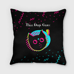 Подушка квадратная Three Days Grace - rock star cat, цвет: 3D-принт