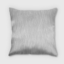 Подушка квадратная Светлый серый волнистые линии, цвет: 3D-принт