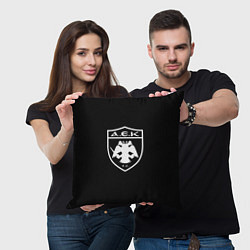Подушка квадратная AEK fc белое лого, цвет: 3D-принт — фото 2