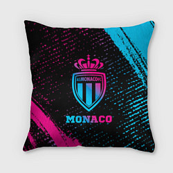 Подушка квадратная Monaco - neon gradient, цвет: 3D-принт