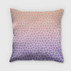 Подушка квадратная Паттерн мозаика светло-сиреневый, цвет: 3D-принт