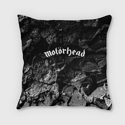 Подушка квадратная Motorhead black graphite, цвет: 3D-принт