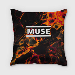 Подушка квадратная Muse red lava, цвет: 3D-принт
