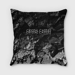 Подушка квадратная Crystal Castles black graphite, цвет: 3D-принт