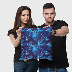Подушка квадратная Ледяной синий, цвет: 3D-принт — фото 2