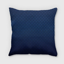 Подушка квадратная Паттерн чёрно-синий треугольники, цвет: 3D-принт