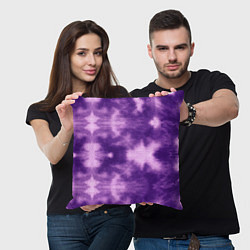 Подушка квадратная Фиолетовый тайдай, цвет: 3D-принт — фото 2