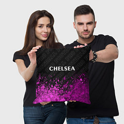 Подушка квадратная Chelsea pro football посередине, цвет: 3D-принт — фото 2