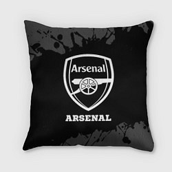 Подушка квадратная Arsenal sport на темном фоне, цвет: 3D-принт
