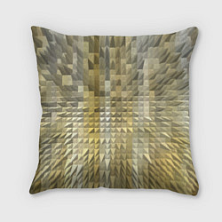 Подушка квадратная Объемные треугольники текстурированный рельеф, цвет: 3D-принт