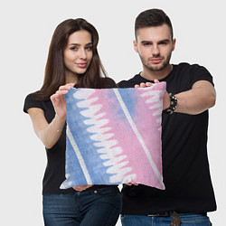 Подушка квадратная Полоски в стиле тай дай, цвет: 3D-принт — фото 2