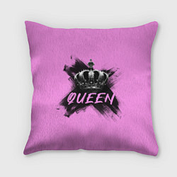 Подушка квадратная Королева - корона, цвет: 3D-принт