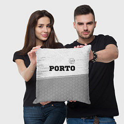 Подушка квадратная Porto sport на светлом фоне посередине, цвет: 3D-принт — фото 2