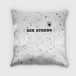 Подушка квадратная AEK Athens sport на светлом фоне посередине, цвет: 3D-принт