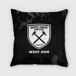 Подушка квадратная West Ham sport на темном фоне, цвет: 3D-принт