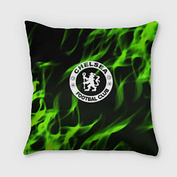 Подушка квадратная Chelsea sport club fc fire