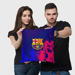 Подушка квадратная Barcelona fc club gradient, цвет: 3D-принт — фото 2