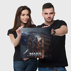 Подушка квадратная Mass Effect space game, цвет: 3D-принт — фото 2