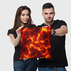 Подушка квадратная Текстура огня, цвет: 3D-принт — фото 2