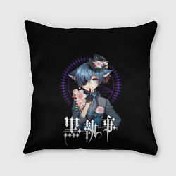 Подушка квадратная Граф Сиэль Фантомхайв Тёмный дворецкий, цвет: 3D-принт